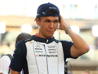 Alex Albon of Thailand and Williams Racing participates in the drivers' parade ahead of the F1 Grand Prix of Singapore at Marina Bay Street...