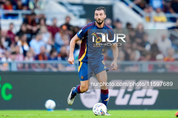 Bryan Cristante of AS Roma during the Serie A Enilive match between AS Roma and Udinese Calcio at Stadio Olimpico on September 22, 2024 in R...