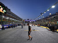 A general view of the grid ahead of the F1 Grand Prix of Singapore at Marina Bay Street Circuit in Singapore, Singapore, on September 22, 20...