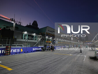 A general view of the grid ahead of the F1 Grand Prix of Singapore at Marina Bay Street Circuit in Singapore, Singapore, on September 22, 20...