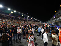 A general view of the grid ahead of the F1 Grand Prix of Singapore at Marina Bay Street Circuit in Singapore, Singapore, on September 22, 20...