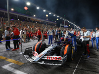 The car of Yuki Tsunoda of Japan and Visa Cash App RB F1 Team is on the grid ahead of the F1 Grand Prix of Singapore at Marina Bay Street Ci...