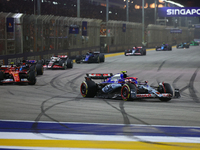 Yuki Tsunoda of Japan drives the Visa Cash App RB F1 Team VCARB 01 during the F1 Grand Prix of Singapore at Marina Bay Street Circuit in Sin...