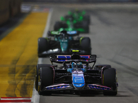 Pierre Gasly of France drives the BWT Alpine F1 Team A524 during the F1 Grand Prix of Singapore at Marina Bay Street Circuit in Singapore, S...