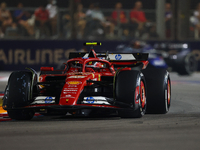 Carlos Sainz of Spain drives the Scuderia Ferrari SF-24 during the F1 Grand Prix of Singapore at Marina Bay Street Circuit in Singapore, Sin...