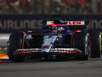 Daniel Ricciardo of Australia drives the Visa Cash App RB F1 Team VCARB 01 during the F1 Grand Prix of Singapore at Marina Bay Street Circui...