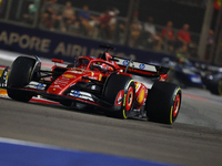 Charles Leclerc of Monaco drives the Scuderia Ferrari SF-24 during the F1 Grand Prix of Singapore at Marina Bay Street Circuit in Singapore,...