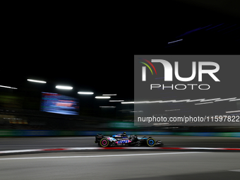 Esteban Ocon of France drives the BWT Alpine F1 Team A524 during the F1 Grand Prix of Singapore at Marina Bay Street Circuit in Singapore, S...