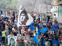 Supporters of Udinese Calcio during the Serie A Enilive match between AS Roma and Udinese Calcio at Stadio Olimpico on September 22, 2024 in...