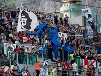 Supporters of Udinese Calcio during the Serie A Enilive match between AS Roma and Udinese Calcio at Stadio Olimpico on September 22, 2024 in...