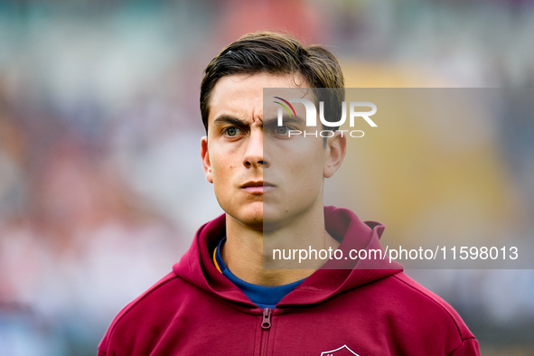 Paulo Dybala of AS Roma looks on during the Serie A Enilive match between AS Roma and Udinese Calcio at Stadio Olimpico on September 22, 202...