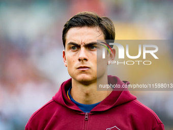 Paulo Dybala of AS Roma looks on during the Serie A Enilive match between AS Roma and Udinese Calcio at Stadio Olimpico on September 22, 202...