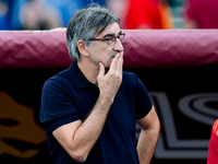 Ivan Juric head coach of AS Roma looks on during the Serie A Enilive match between AS Roma and Udinese Calcio at Stadio Olimpico on Septembe...