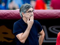 Ivan Juric head coach of AS Roma looks on during the Serie A Enilive match between AS Roma and Udinese Calcio at Stadio Olimpico on Septembe...