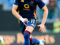 Artem Dovbyk of AS Roma during the Serie A Enilive match between AS Roma and Udinese Calcio at Stadio Olimpico on September 22, 2024 in Rome...