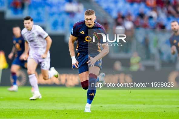 Artem Dovbyk of AS Roma during the Serie A Enilive match between AS Roma and Udinese Calcio at Stadio Olimpico on September 22, 2024 in Rome...