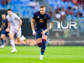 Artem Dovbyk of AS Roma during the Serie A Enilive match between AS Roma and Udinese Calcio at Stadio Olimpico on September 22, 2024 in Rome...