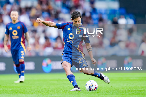 Paulo Dybala of AS Roma during the Serie A Enilive match between AS Roma and Udinese Calcio at Stadio Olimpico on September 22, 2024 in Rome...