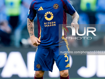 Angelino of AS Roma during the Serie A Enilive match between AS Roma and Udinese Calcio at Stadio Olimpico on September 22, 2024 in Rome, It...