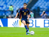 Niccolo' Pisilli of AS Roma during the Serie A Enilive match between AS Roma and Udinese Calcio at Stadio Olimpico on September 22, 2024 in...