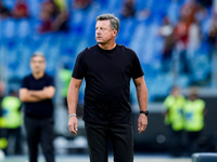 Kosta Runjaic head coach of Udinese Calcio looks on during the Serie A Enilive match between AS Roma and Udinese Calcio at Stadio Olimpico o...