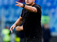 Kosta Runjaic head coach of Udinese Calcio gestures during the Serie A Enilive match between AS Roma and Udinese Calcio at Stadio Olimpico o...