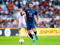 Lorenzo Pellegrini of AS Roma during the Serie A Enilive match between AS Roma and Udinese Calcio at Stadio Olimpico on September 22, 2024 i...