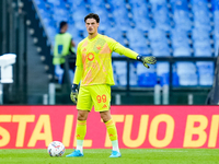 Mile Svilar of AS Roma during the Serie A Enilive match between AS Roma and Udinese Calcio at Stadio Olimpico on September 22, 2024 in Rome,...