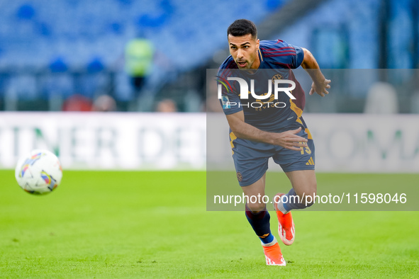 Zeki Celik of AS Roma during the Serie A Enilive match between AS Roma and Udinese Calcio at Stadio Olimpico on September 22, 2024 in Rome,...