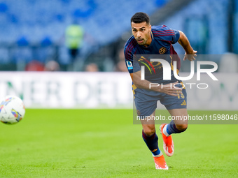 Zeki Celik of AS Roma during the Serie A Enilive match between AS Roma and Udinese Calcio at Stadio Olimpico on September 22, 2024 in Rome,...