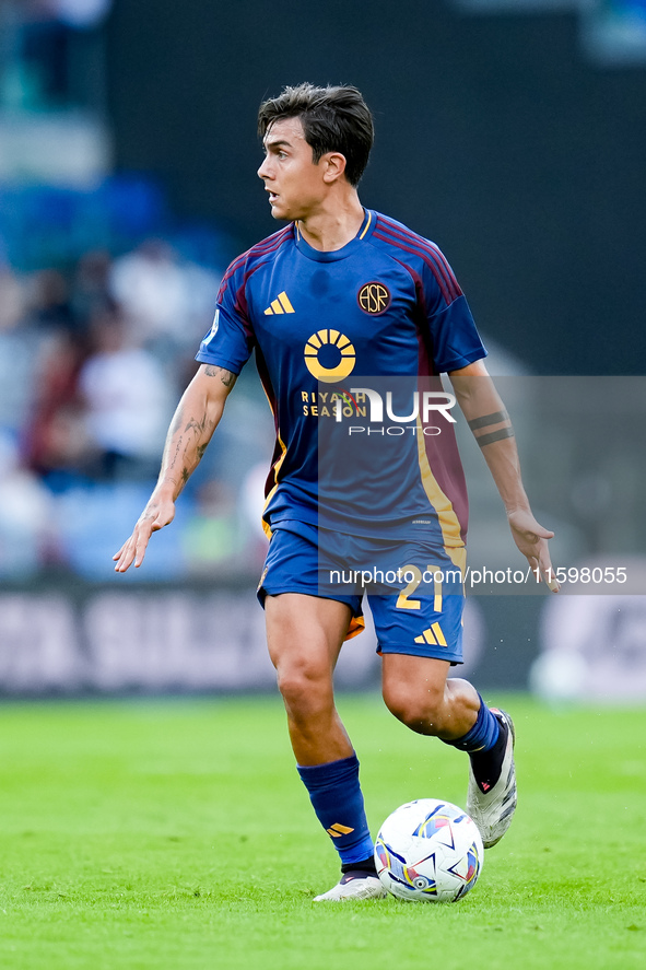 Paulo Dybala of AS Roma during the Serie A Enilive match between AS Roma and Udinese Calcio at Stadio Olimpico on September 22, 2024 in Rome...