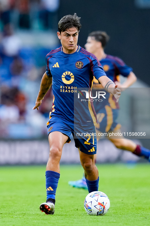 Paulo Dybala of AS Roma during the Serie A Enilive match between AS Roma and Udinese Calcio at Stadio Olimpico on September 22, 2024 in Rome...