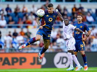 Gianluca Mancini of AS Roma during the Serie A Enilive match between AS Roma and Udinese Calcio at Stadio Olimpico on September 22, 2024 in...