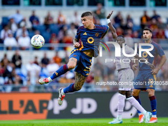 Gianluca Mancini of AS Roma during the Serie A Enilive match between AS Roma and Udinese Calcio at Stadio Olimpico on September 22, 2024 in...