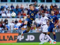 Gianluca Mancini of AS Roma during the Serie A Enilive match between AS Roma and Udinese Calcio at Stadio Olimpico on September 22, 2024 in...