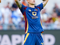 Gianluca Mancini of AS Roma looks dejected during the Serie A Enilive match between AS Roma and Udinese Calcio at Stadio Olimpico on Septemb...