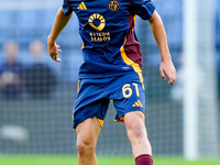 Niccolo' Pisilli of AS Roma during the Serie A Enilive match between AS Roma and Udinese Calcio at Stadio Olimpico on September 22, 2024 in...