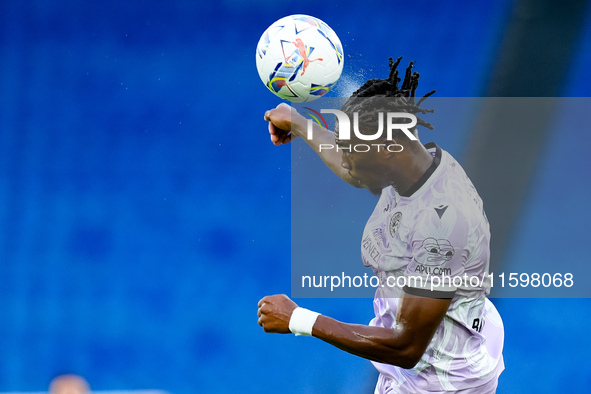 Kingsley Ehizibue of Udinese Calcio during the Serie A Enilive match between AS Roma and Udinese Calcio at Stadio Olimpico on September 22,...