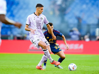 Lorenzo Lucca of Udinese Calcio during the Serie A Enilive match between AS Roma and Udinese Calcio at Stadio Olimpico on September 22, 2024...