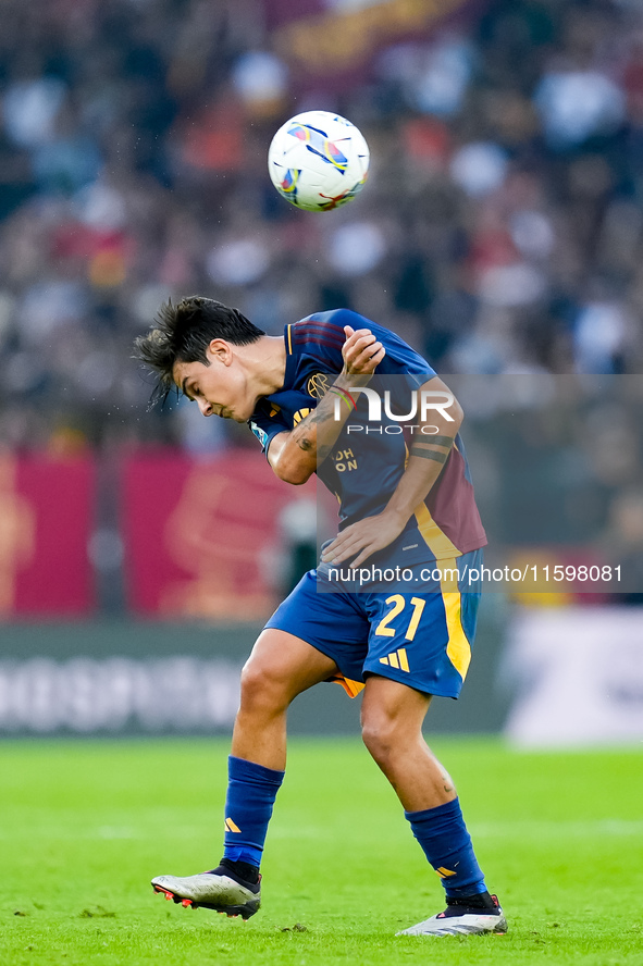 Paulo Dybala of AS Roma during the Serie A Enilive match between AS Roma and Udinese Calcio at Stadio Olimpico on September 22, 2024 in Rome...