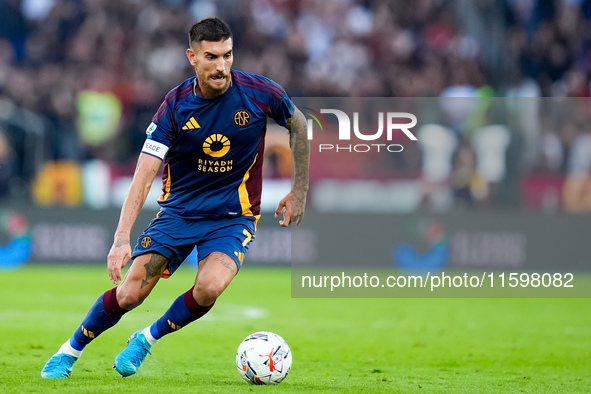 Lorenzo Pellegrini of AS Roma during the Serie A Enilive match between AS Roma and Udinese Calcio at Stadio Olimpico on September 22, 2024 i...