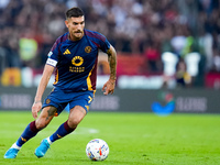 Lorenzo Pellegrini of AS Roma during the Serie A Enilive match between AS Roma and Udinese Calcio at Stadio Olimpico on September 22, 2024 i...