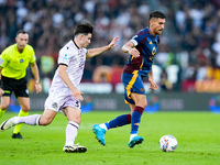 Lorenzo Pellegrini of AS Roma during the Serie A Enilive match between AS Roma and Udinese Calcio at Stadio Olimpico on September 22, 2024 i...