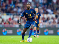 Evan Ndicka of AS Roma during the Serie A Enilive match between AS Roma and Udinese Calcio at Stadio Olimpico on September 22, 2024 in Rome,...