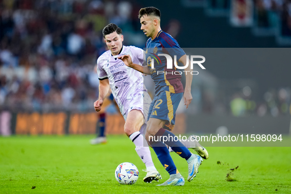 Stephan El Shaarawy of AS Roma during the Serie A Enilive match between AS Roma and Udinese Calcio at Stadio Olimpico on September 22, 2024...