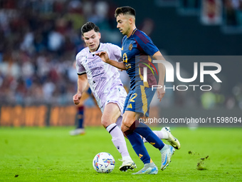 Stephan El Shaarawy of AS Roma during the Serie A Enilive match between AS Roma and Udinese Calcio at Stadio Olimpico on September 22, 2024...