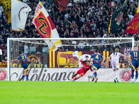 Paulo Dybala of AS Roma scores second goal during the Serie A Enilive match between AS Roma and Udinese Calcio at Stadio Olimpico on Septemb...