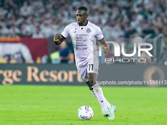 Hassane Kamara of Udinese Calcio during the Serie A Enilive match between AS Roma and Udinese Calcio at Stadio Olimpico on September 22, 202...