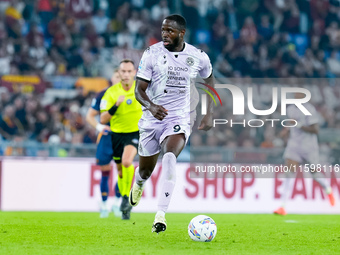 Keinan Davis of Udinese Calcio during the Serie A Enilive match between AS Roma and Udinese Calcio at Stadio Olimpico on September 22, 2024...