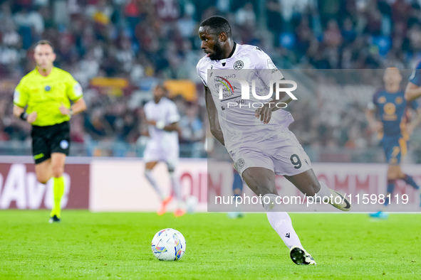 Keinan Davis of Udinese Calcio during the Serie A Enilive match between AS Roma and Udinese Calcio at Stadio Olimpico on September 22, 2024...